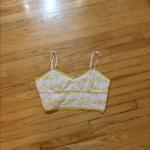 Cotton lace crop top